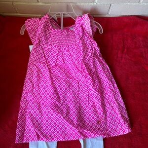 Pink Geometric Patterned Dress